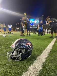 WNFC signed helmet